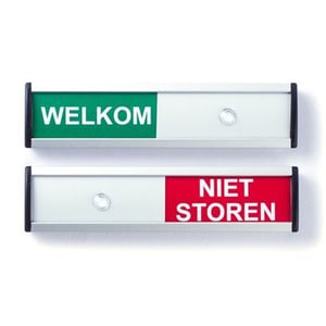 Afbeelding van Posta Picto schuifbord welkom - niet storen | kunststof | 1 stuk