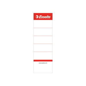 Afbeelding van Esselte 81080 rug etiketten | karton | wit | 100 stuks