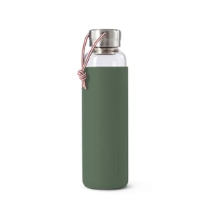 Afbeelding van Black+Blum watefles | glas | 600 ml | olijfgroen