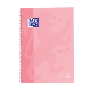 Afbeelding van Oxford Touch collegeblok | A4+ | gelinieerd | pastelroze | 80 vel