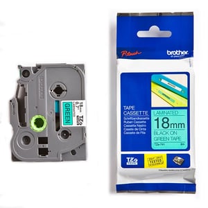 Afbeelding van Brother TZe-741 tape zwart op groen 18mm x 8m (origineel)