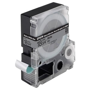 Afbeelding van Epson LC-5SBE9 tape zwart op mat zilver 18 mm origineel