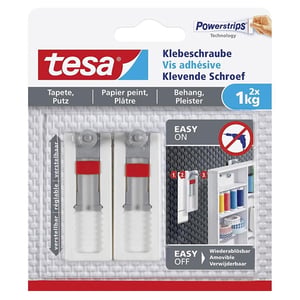 Afbeelding van Tesa 77775-00000-00 verstelbare klevende schroef | gevoelige oppervlakken | bruin | 1 kg (per stuk) | 2 stuks