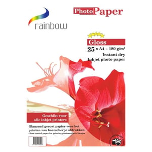 Afbeelding van Rainbow fotopapier | glanzend | A4 | 180.gr | 25 vel