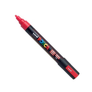 Afbeelding van POSCA PC-5M verfmarker | neon rood | ronde punt | 1,8 - 2,5 mm