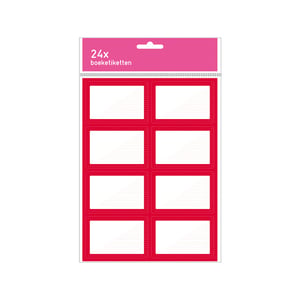 Afbeelding van Kangaro K-58135 boeketiketten | rood/wit | 24 stuks