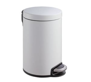 Afbeelding van EKO Serene vuilnisbak | staal/aluminium | wit | 12 liter (tweede kans)