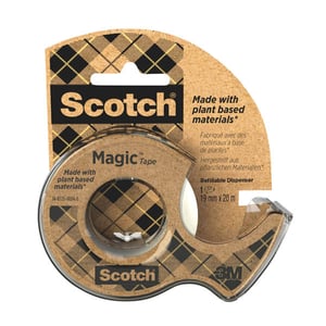 Afbeelding van 3M Scotch Magic gerecycleerde plakband met dispenser | transparant | 19 mm x 20 m