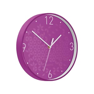 Afbeelding van Leitz 9015 WOW wandklok | kunststof | paars | 29 cm