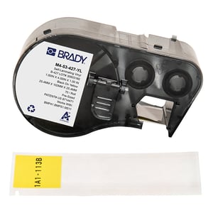 Afbeelding van Brady M4-53-427-YL gelamineerde vinyl labels | geel op transparant | 25,4 mm x 102 mm