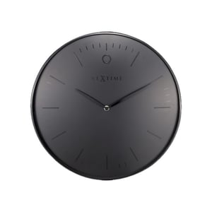 Afbeelding van NeXtime Glamour wandklok | metaal | zwart | 40 cm