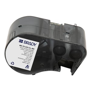 Afbeelding van Brady M5-78-432-CL-BK polyester labels zwart op transparant | 25,4 mm x 48,26 mm (origineel)