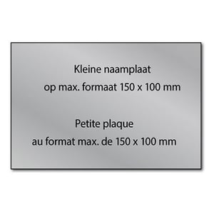 Afbeelding van Posthumus gegraveerde naamplaat | aluminium | zelfklevend | 150 x 100 mm
