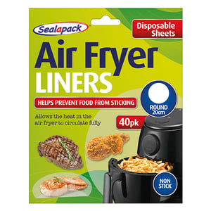 Afbeelding van Sealapack Wegwerp Airfryer Bakvellen Rond | 20 cm | 40 stuks