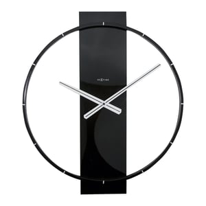 Afbeelding van NeXtime wandklok | hout/staal | zwart | 50.8 x 58.2 x 4.3 cm