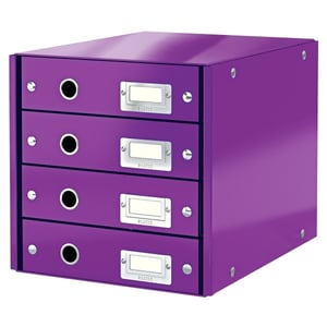 Afbeelding van Leitz 6049 WOW ladeblok | paars metallic | 4 laden