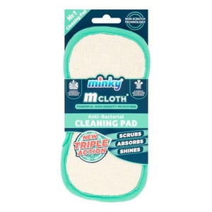Afbeelding van Minky Triple Action schoonmaakpad | Anti-Bacterieel | turquoise