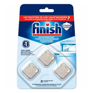 Afbeelding van Finish Vaatwasmachine reiniger | Hygienic Clean | 17 gram | 3 stuks