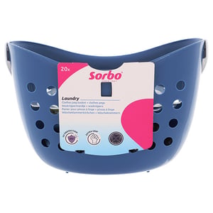 Afbeelding van Sorbo Wasknijpermand met Wasknijpers | blauw | 20 stuks