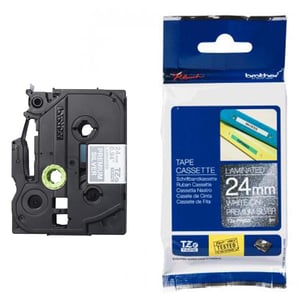 Afbeelding van Brother TZe-PR955 tape wit op zilver 24 mm (origineel)