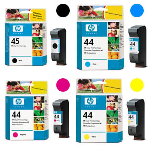 Afbeelding van HP bundel 44(cyan+ magenta+ yellow) / 45(black)