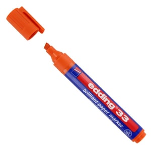 Afbeelding van Edding 33 brilliant paper marker | oranje | beitelvormige punt | 1-5 mm