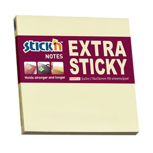 Afbeelding van Stick'n extra sticky notes | 76 x 76 mm | pastelgeel | 90 vel