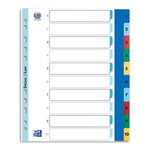 Afbeelding van Oxford A4 index XL | plastic | 1-10 | 11-gaats