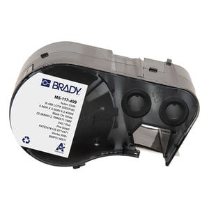 Afbeelding van Brady M5-117-499 nylonweefsel labels zwart op wit | 12,7 mm x 25,4 mm (origineel)