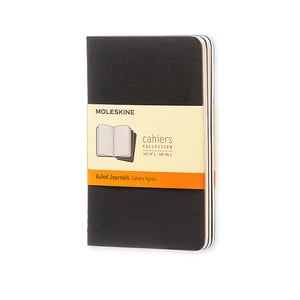 Afbeelding van Moleskine pocket schrift | gelinieerd | zwart | 64 vel | 3 stuks