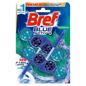 Afbeelding van Bref Toiletblok Blue Activ+ | Eucalyptus | 50 gram | 2 stuks
