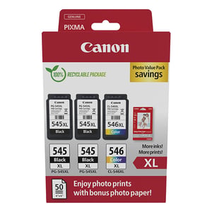 Afbeelding van Canon 2X PG-545XL/CL-546XL photo value bundel (origineel)