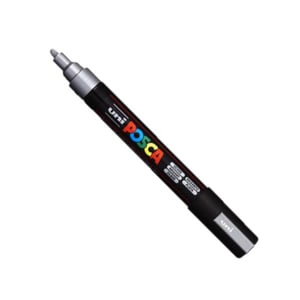 Afbeelding van POSCA PC-5M verfmarker | zilver | ronde punt | 1,8 - 2,5 mm