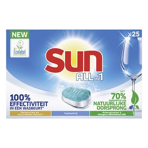 Afbeelding van Sun All-in-1 vaatwastabletten | Regular | 25 tabs