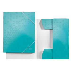 Afbeelding van Leitz 3982 WOW 3-klepsmap | A4 | PP gelamineerd papier | ijsblauw | 250 bladen