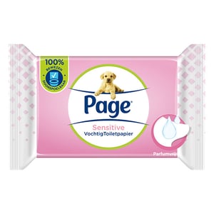Afbeelding van Page Vochtig Toiletpapier | Sensitive | 38 doekjes