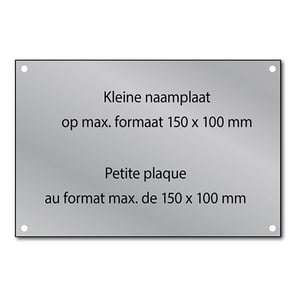 Afbeelding van Posthumus gegraveerde naamplaat | aluminium | met schroeven | 150 x 100 mm