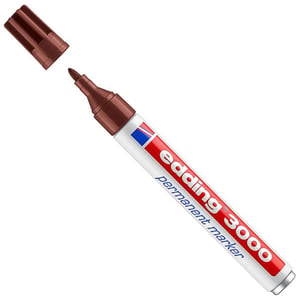 Afbeelding van Edding 3000 permanent marker | bruin | ronde punt | 1,5 - 3 mm