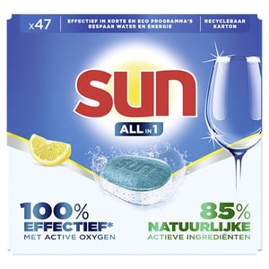 Afbeelding van Sun All-In-1 Vaatwastabletten | Citroen | 47 stuks