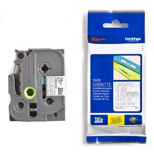 Afbeelding van Brother TZe-145 tape wit op transparant 18mm x 8m (origineel)
