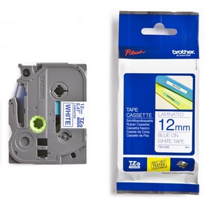 Afbeelding van Brother TZe-233 tape blauw op wit 12mm x 8m (origineel)