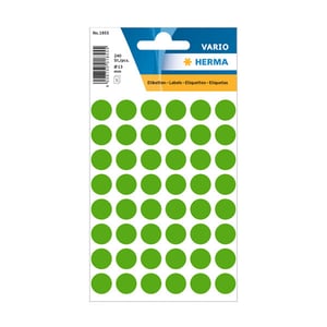 Afbeelding van Herma 1855 markeringspunten | 13 mm | groen | 240 etiketten