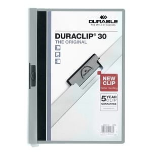 Afbeelding van Durable 220010 Duraclip klemmap | A4 | grijs | tot 30 vel