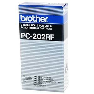 Afbeelding van Brother PC-202RF donorrol zwart 2 stuks (origineel)