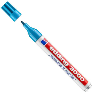 Afbeelding van Edding 3000 permanent marker | lichtblauw | ronde punt | 1,5 - 3 mm