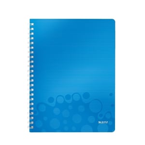Afbeelding van Leitz collegeblok 4638 WOW | A4  | geruit | blauw metallic | 80gr. | 80 vel