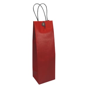 Afbeelding van Papieren wijnflestas met sluiting | 100 x 360 mm | rood | 10 stuks