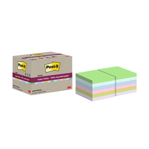 Afbeelding van 3M Post-It super sticky gerecycled | 76 x 76 mm | 12 x 70 vel