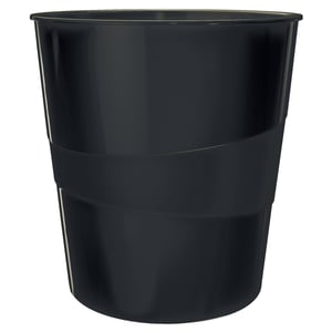 Afbeelding van Leitz 5278 WOW papiermand | polystyreen | zwart | 15 liter