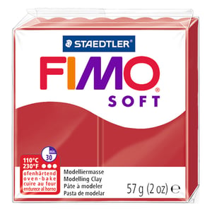 Afbeelding van Fimo 8020-2P klei soft | boetseerklei | kerstrood | 57 gram